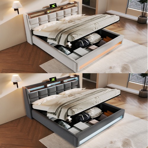Polsterbett mit usb led - usb,