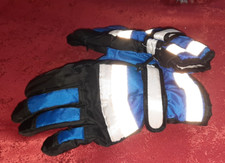 THINSULATE Jungen Winter Handschuhe Gr. 6 Blau/Schwarz/Weiß + ZUGABE Winterschal