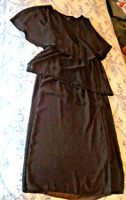Cocktail-/ Party - KLEID-2-tlg.~ leicht transparent~ Gr. 40 ~schwarz~ UNGETRAGEN