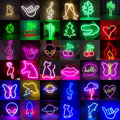 Neon led schild - led, nacht