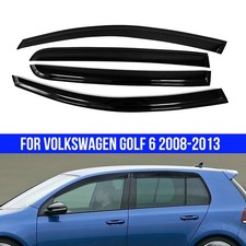Für VW Golf 6 2008-2013  4-Tlg Set Regenabweiser Schwarz Windabweiser