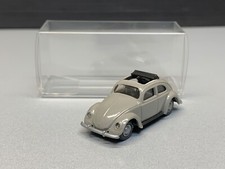 Volkswagen VW Käfer Brezel Faltdach Auto Fusca Bug Oldtimer grau Praline H0 1:87