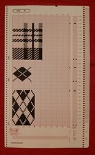 Eine Knitmaster elektronische Strickmaschine Musterkarte/Mylar Blatt Nummer 9