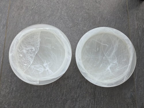 Alabaster schale weiß 2er set - weiß,