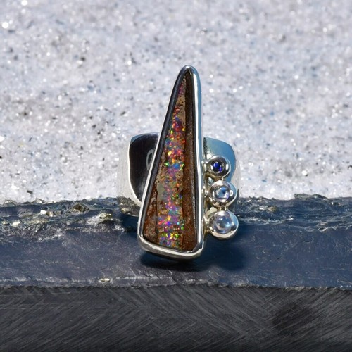 Boulder opal ring 925er - opal, ring,
