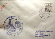 Brief Wilhelmshaven 7.8.1981    "ZERSTÖRER HAMBURG"  AAG 1981
