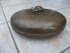 alte Wärmflasche Bettwärmer Bettflasche Wärmeflasche  aus Metall Deko