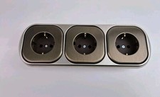 3 Steckdosen mit 3 Fach Rahmen