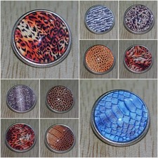 AUSWAHL +++ ANIMAL PRINT LEO Button Druckknopf Wechselschmuck Armband Ring