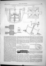 Alter Druck 1889 Turm Lünette