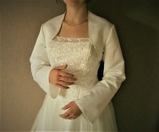 AUSVERKAUF Jacke 34 36 38 Brautjacke weiß ivory Bolero zum Brautkleid neu