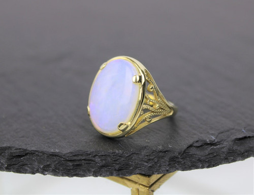 Opal goldring 585er gelbgold - opal,