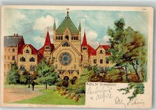 13654461 - 5000 Koeln Stadt Verlag Miesler Nr. 453 Litho Synagoge 1900