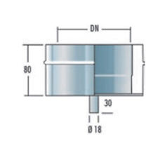 Raab Edelstahl DW-FU KAGO Kondensatschale Ablauf unten DN200 doppelwandig Rohr