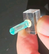 Smaragd Emerald Nigeria 4.1 Ct Kristall Rein Tolle Farbe Grün-blau Jos-Plateau