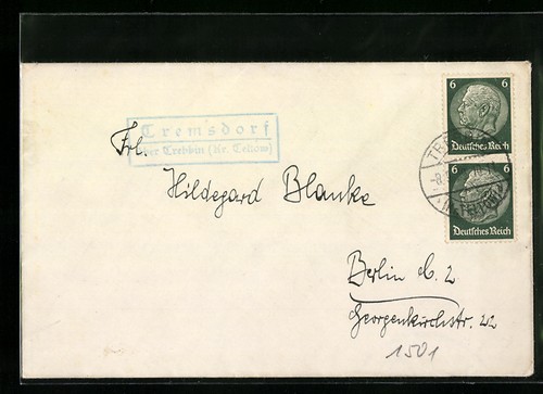 Envelope country postmark