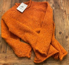 Irischer Pullover 100% Merino-Tweedwolle Unisex super soft Gr. L