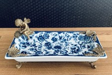  Porzellan Bronze Schale Engel