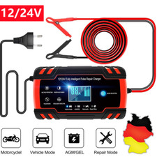 Auto Intelligentes Batterieladegerät 12V 24V KFZ Batterie Ladegerät PKW Akku AGM