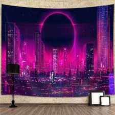 Anime-Stadt Gaming Poster XXL