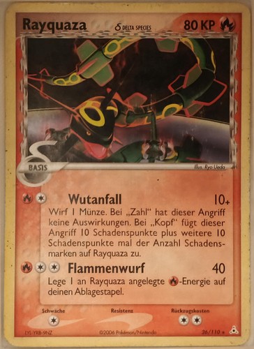 Pokémon karte rayquaza ex - rayquaza, δ