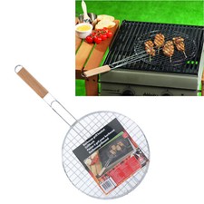 BBQ Grillguthalter Grillkorb Grillgitter Grillwender Fleisch Fisch Gemüse Korb