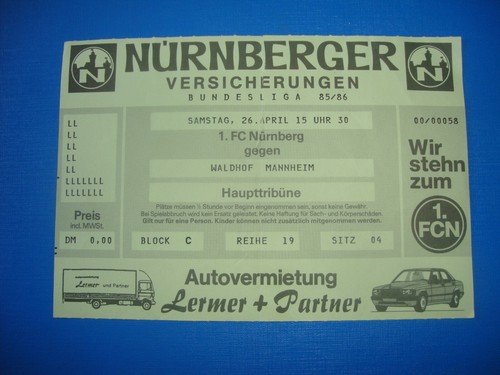 Ticket fc nürnberg - 1.,
