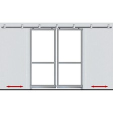 Bausatz 2-flg Gehtür Schiebetor B=200 H=210cm  Garagentor Einfahrtstor Hoftor ✔