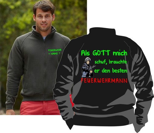 Feuerwehr sweatjacke jacke - feuerwehr,