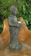 Buddha stehend  Indonesien Lavastein Skulptur Statue Feng Shui Garten Dekoration