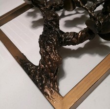 UNIKAT: Geldbaum, Crassula ovata | Messing-Bild | Kötter | Bildhauer-Kunstwerk