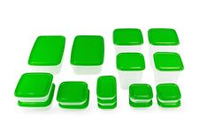 IKEA "PRUTA" Vorratsbehälter mit Deckel 17er-Set, transparent/grün