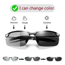 Unisex Polarisierte Sonnenbrille Fahren Brille UV400 Photochrome Nachtfahrbrille