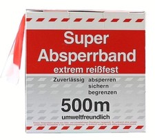 Absperrband, Flatterleine Rot Weiss, Trassenband Trassierband 500 m 