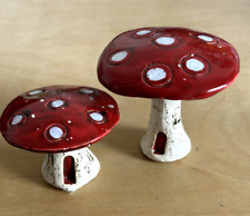 Deko Pilz Keramik, Fliegenpilze, ca 5,5 und 8,5 cm als Set