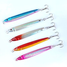 5er Set PILKER 40g Speed Zocker Jig Meerforellen Blinker Spin Bait Spinn Köder