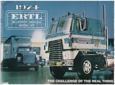 Ertl US Vintage Modellbau-Katalog Prospekt 1974 "Blueprint Replica Model Kit"