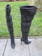 Even&Odd Gesteppt Thigh high Overknees Stiefel mit Stiletto Absatz Gr.36