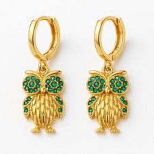 Eulen Ohrringe Ohrhänger 585
