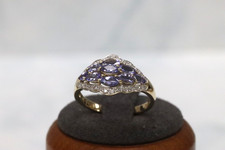 Cluster-Ring 9 kt Gelbgold QVC