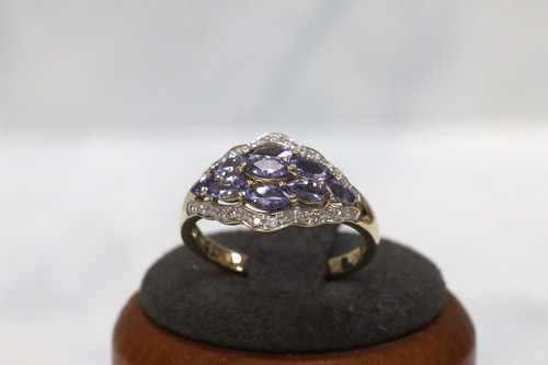 Cluster ring gelbgold qvc - cluster-ring, kt