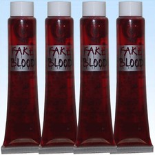 4 x Vampirblut Kunstblut Blut Nahrung für Dracula Ärzte Theaterblut (=90,98€/1L)