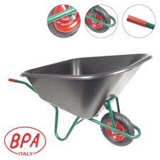 BPA Großmuldenkarre Schubkarre Agrarkarre Hofkarre Futterkarre Stall 1-Rad 240l 