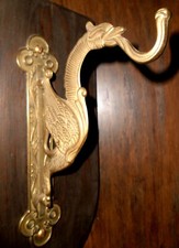 3 x Wandhaken  Messing auf