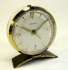 Blessing Wecker Uhr Tischuhr mechanisch Vintage 50er Metall gold