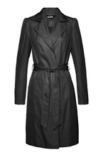 Super Sexy Damen Ledermantel, wie neu,gr.42,Schwarz-echter Ledermantel