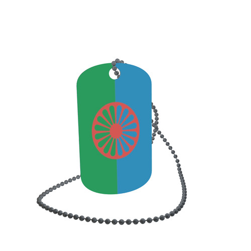 Dog tag flagge - fahne, sinti