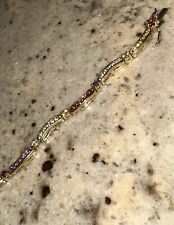 Armband  Silber 925 vergoldet, Multiedelsteine,  gebraucht, 18cm L, 5 mm B