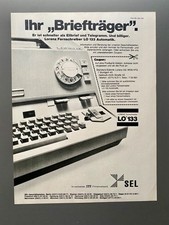 Ihr Briefträger Lorenz Fernschreiber SEL Stuttgart 1972 Vintage Werbung Reklame