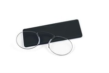 SOS Lesehilfe Metall - ZWICKER / KNEIFER als Not Lesebrille mit Etui | NEU + OVP